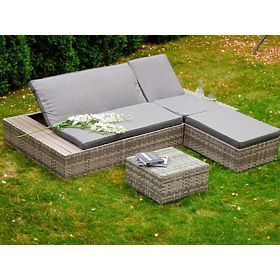 Multifunkčná posteľ z technoratanu DIABOLICO