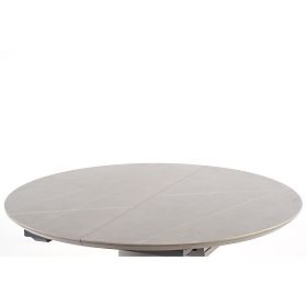 MUSCAT rozkladací stôl doska - sivý mramor, noha - svetlosivá / zlatá (3p=1ks)