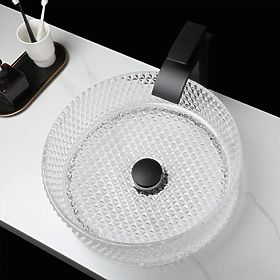 Nábytkové umývadlo Rea Cristal Transparent 35, Rea