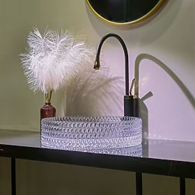 Nábytkové umývadlo Rea Cristal Transparent 39, Rea