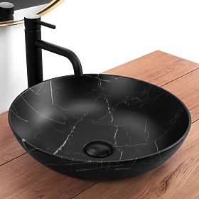 Nadčasové umývadlo Rea Fibo čierne matné, Rea