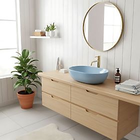 Nadčasové umývadlo Rea LISA L.BLUE SHINY, Rea