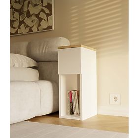 Nočný stolík GALAX 20/1S BIELA-ARTISAN