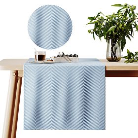 Obrus CLEAR farba námornícka modrá tlačený motív boho 40x140 ameliahome