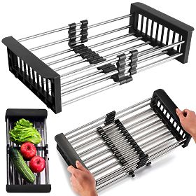 Odkvapkávač košík na drez ORDOS čierny