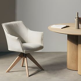 Otočná stolička Positano krémová, dub, lectus