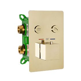 Podomietková sprchová sada s termostatom FENIX DAVIS Zlatá + BOX