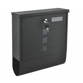 Poštová schránka s držiakom na noviny z pozinkovanej ocele, MODERNHOME