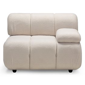 Pravostranný modul Fluf Big svetlo béžový, boucle