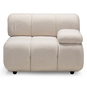 Pravostranný modul Fluf Big svetlo béžový, boucle