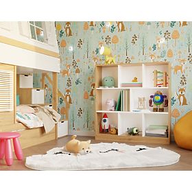 Regál Fiesta 8P DUB ARTISAN / BIELA