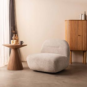 Relaxačné kreslo Giorgia s otočnou základňou, šedobéžové
