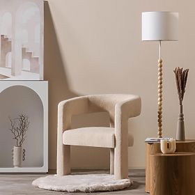 Relaxačné kreslo Lory, boucle, béžové