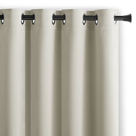 RESTILO záves BLACKOUT krémová farba, klasický štýl, strieborné priechodky, materiál bl