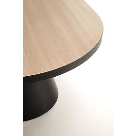 Rozkladací stôl GIACOMO, doska - prírodná, noha - čierna (2p=1ks), Halmar