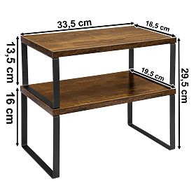 Sada 2 bambusových políc GINGER RUSTIC