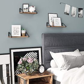 Sada 3 loftových políc SIRIN čierna