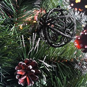 SADA VIANOČNÝCH GÚĽ BLACK 6KS KL-21X25, Tutumi