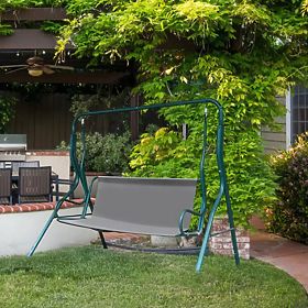 Sedák podložka na záhradnú hojdačku 140 x 100 cm sivá ModernHome