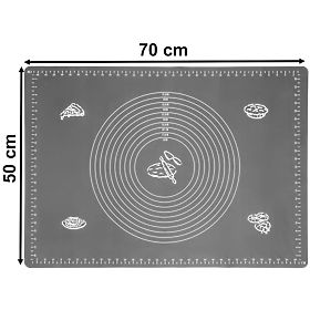Silikónová pracovná doska SELMA grafitová 70x50 cm