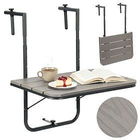 Skladací balkónový stolík ARETTO sivý