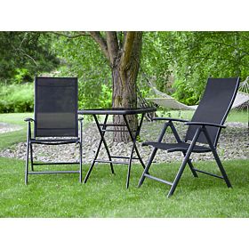 Skladací sklenený záhradný stôl na terasu, kávový, MultiGarden