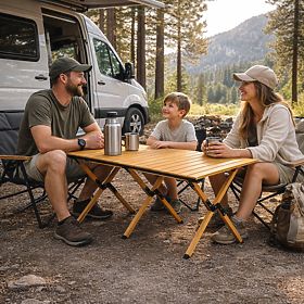 Skladací turistický stôl 120x60 cm kempingový s taškou MultiGarden