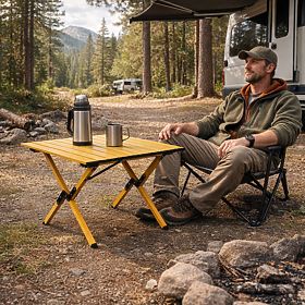 Skladací turistický stôl 60x60 cm kempingový s taškou MultiGarden