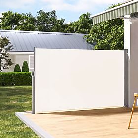 Skladacia markíza 300x180 cm bočná roleta paraván do záhrady na terasu béžová, MultiGarden