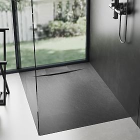 Sprchová vanička Bazalt Black 90x90, Rea