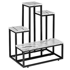 Stojan na kvety ANTIRES biely mramor kovový