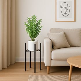 Stojan na kvety loftový Torre 60 cm čierny