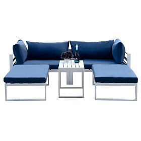 Súprava záhradného nábytku SANTO biela, Halmar