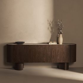 Trojdverová komoda Coria, tmavý orech/spiek