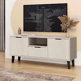TV STOLÍK Scandi 2D1S SLIM KAŠMÍR BÉŽOVÁ