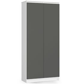 UZAVRETÁ KNIŽNICA R80 2D 8P CLP BIELA / ŠEDÁ