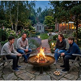 Veľké pevné liatinové záhradné ohnisko 60 cm ideálne na táborák