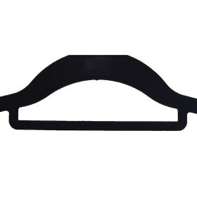 Velúrový vešiak Maxi sada 10 ks - čierny