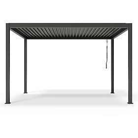 Voľne stojaca záhradná pergola Antilla z hliníka, 4x3 m, bioklimatická, pohyblivé lamely, antracitov