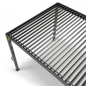 Voľne stojaca záhradná pergola Antilla z hliníka, 5x3 m, bioklimatická, pohyblivé lamely, antracitov