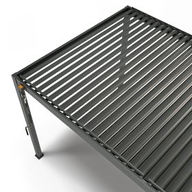 Voľne stojaca záhradná pergola Antilla z hliníka, 6x3 m, bioklimatická, pohyblivé lamely, antracitov