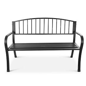 Záhradná lavička s operadlom parková na terasu balkón kovová konštrukcia, LONGWELL INDUSTRIAL LTD