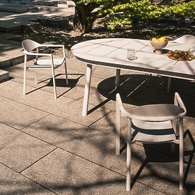 Záhradná stolička Marinelli, hliníková, svetlo béžová