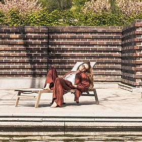 Záhradné lehátko Shelly nastaviteľné, hliníkové, béžové
