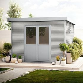 Záhradný domček Ardena 3x3 m 9 m², tmavošedý, kompozitné drevo, hliník, jednoduchá montáž