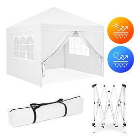 Záhradný pavilónový stan 3x3 m automaticky rozkladací + 4 bočné steny MultiGarden, MultiGarden