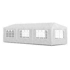 Záhradný predajný stan pavilón 3x9 m 8 stien biely MultiGarden