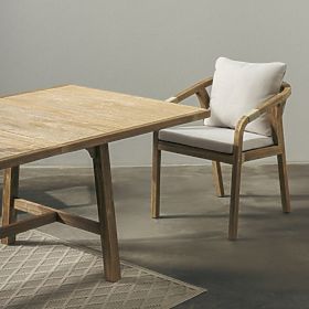 Záhradný set Castello, rozkladací stôl 200-295 cm + 8 stoličiek s výpletom, akáciové drevo FSC