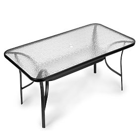 Záhradný sklenený stôl Wave 140x80cm terasa balkón, MultiGarden
