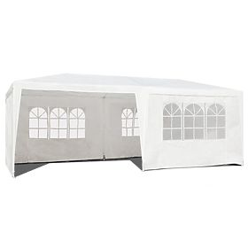 Záhradný stanový pavilón 3x6 m 6 stien biely MultiGarden